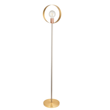 Lacona Circlet 1Lt Indoor Floor Lamp In Brushed Brass, Nickel & Copper Plate Finish - Lacona Home 