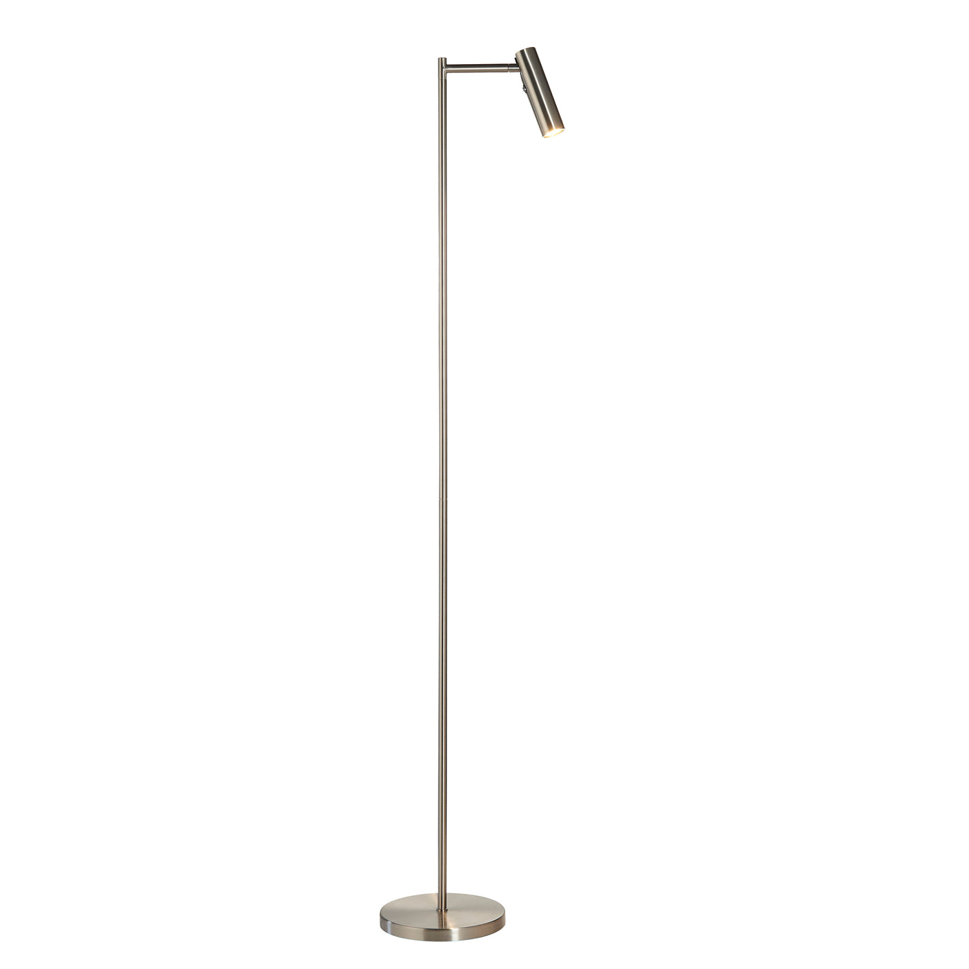 Lacona Bibliophile 1Lt Indoor Floor Lamp In Satin Nickel Plate Finish - Lacona Home 