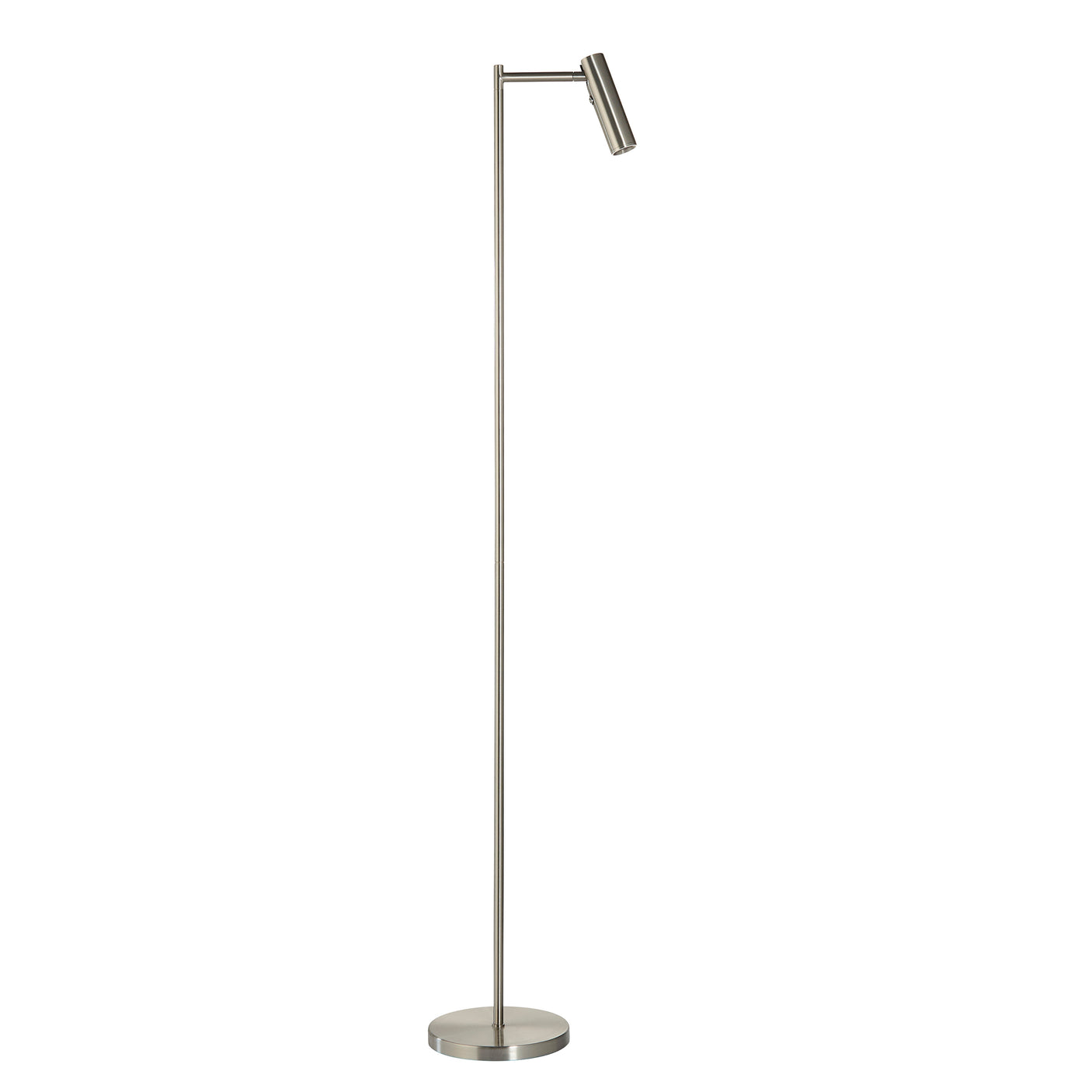 Bibliophile 1Lt Indoor Floor Lamp In Satin Nickel Plate Finish