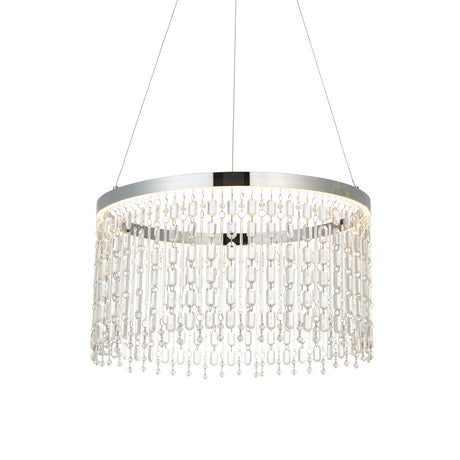 Lacona Lilith 1Lt Indoor Pendant Light In Chrome Plate & Clear Crystal Glass Finish - Lacona Home 