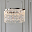 Lacona Lilith 1Lt Indoor Pendant Light In Chrome Plate & Clear Crystal Glass Finish - Lacona Home 