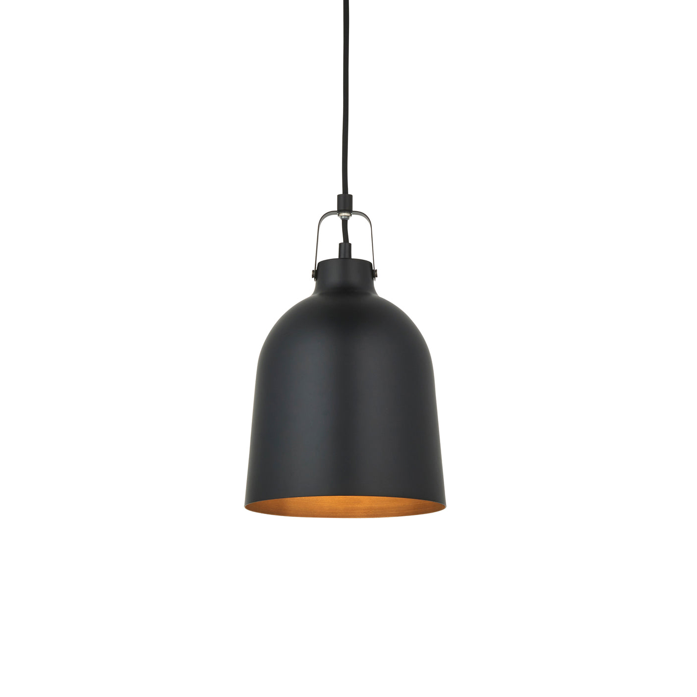 Lacona Lanesborough 1Lt Indoor Pendant Light In Matt Black & Aged Pewter Paint Finish - Lacona Home 