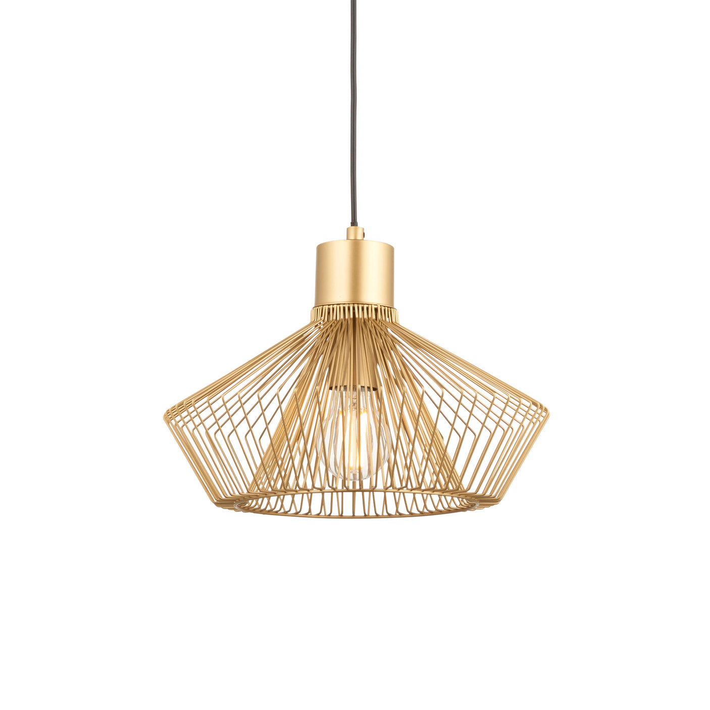 Lacona Diamond 1Lt Indoor Pendant Light In Gold Paint Finish Finish - Lacona Home 