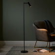 Lacona Bibliophile 1Lt Indoor Floor Lamp In Matt Black Finish - Lacona Home 