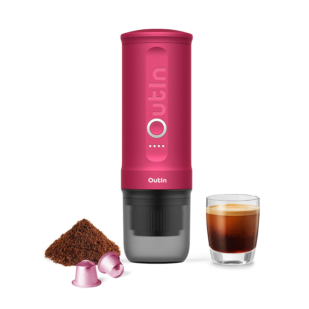 OutIn Nano Portable Espresso Machine (Fuchsia Pink)