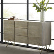 Light Gold Extra Large Sideboard 3 Drawers And 2 Doors - Lacona Home 