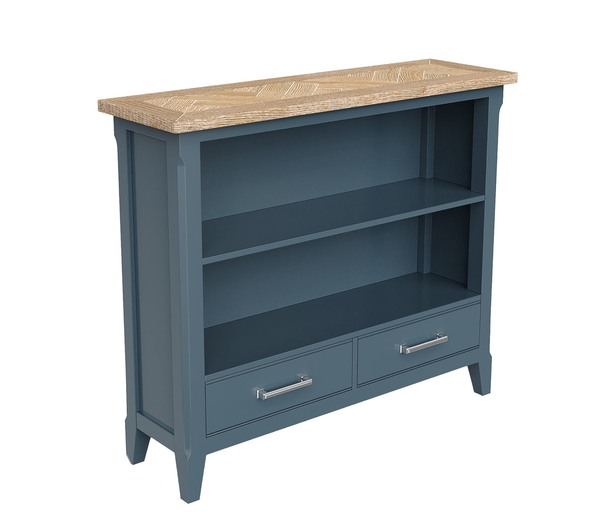 Signature Blue Low Bookcase