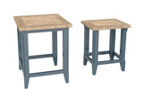 Signature Blue Nest of Two Tables