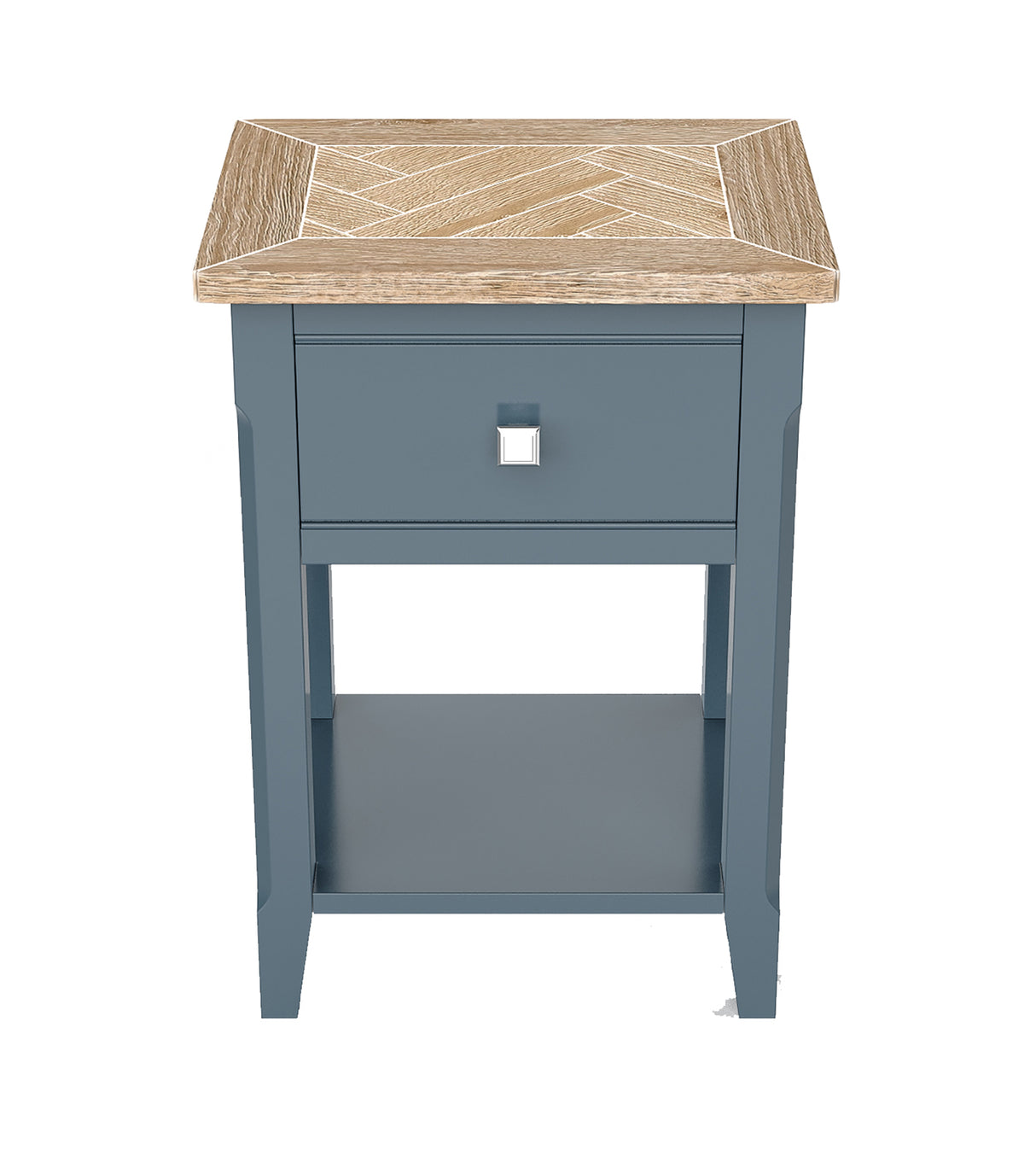 Signature Blue One Drawer Lamp Table