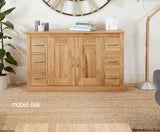 Mobel Oak Six Drawer Sideboard