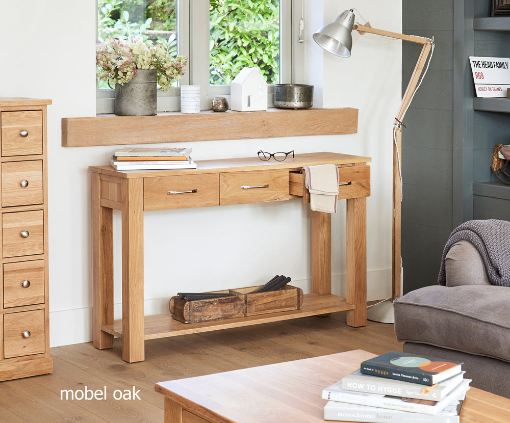 Mobel Oak Console Table