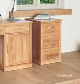 Mobel Oak Two Drawer Filing Cabinet