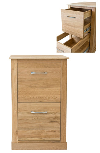 Mobel Oak Two Drawer Filing Cabinet