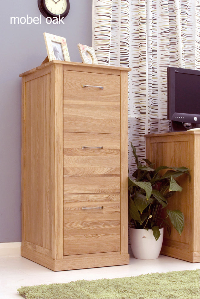 Mobel Oak 3 Drawer Filing Cabinet