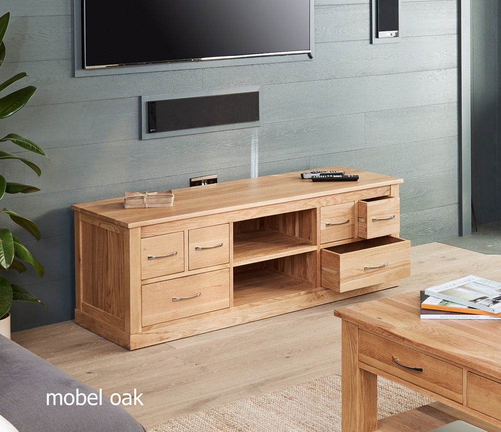 Mobel Oak Widescreen Television Cabinet