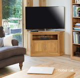 Mobel Oak Corner Television Cabinet