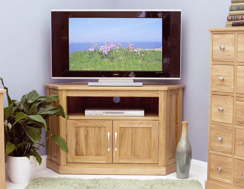 Mobel Oak Corner Television Cabinet