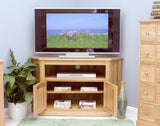 Mobel Oak Corner Television Cabinet