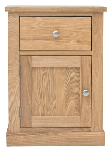 Mobel Oak One Door one Drawer Lamp Table