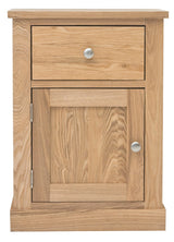 Mobel Oak One Door one Drawer Lamp Table