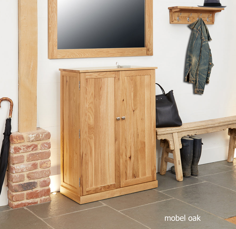 Mobel Oak Large Shoe Cupboard