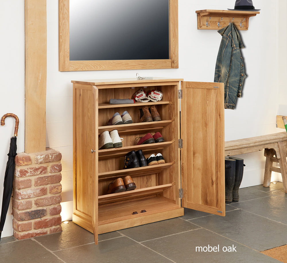 Mobel Oak Large Shoe Cupboard