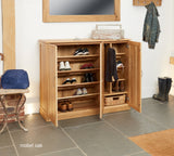 Mobel Oak Extra Large Shoe Cupboard