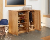 Mobel Oak Extra Large Shoe Cupboard