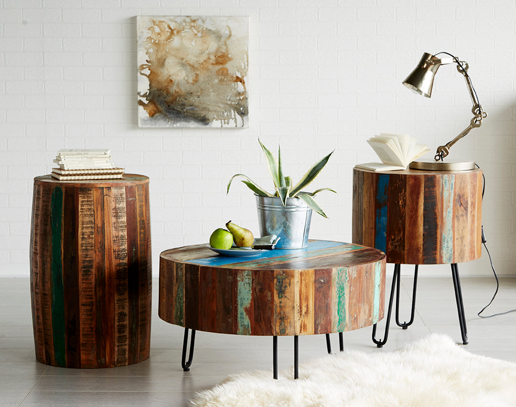 Coastal Drum Coffee Table - Lacona Home 