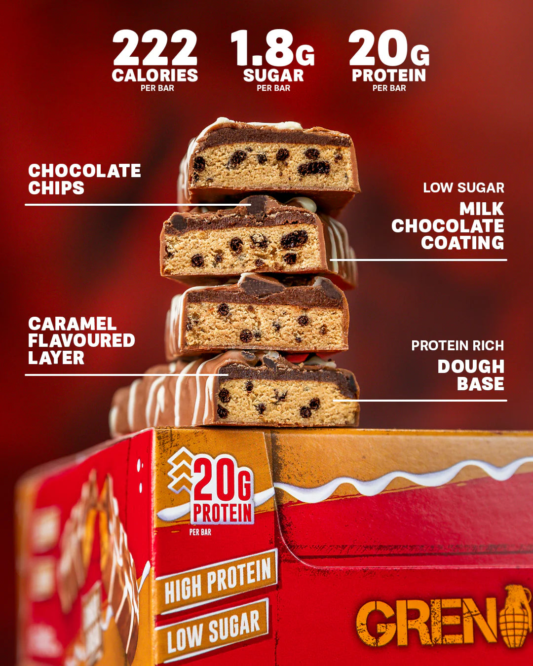 Grenade Protein Bar 12x60g - Gingerbread Protein Bar - Limited Edition!