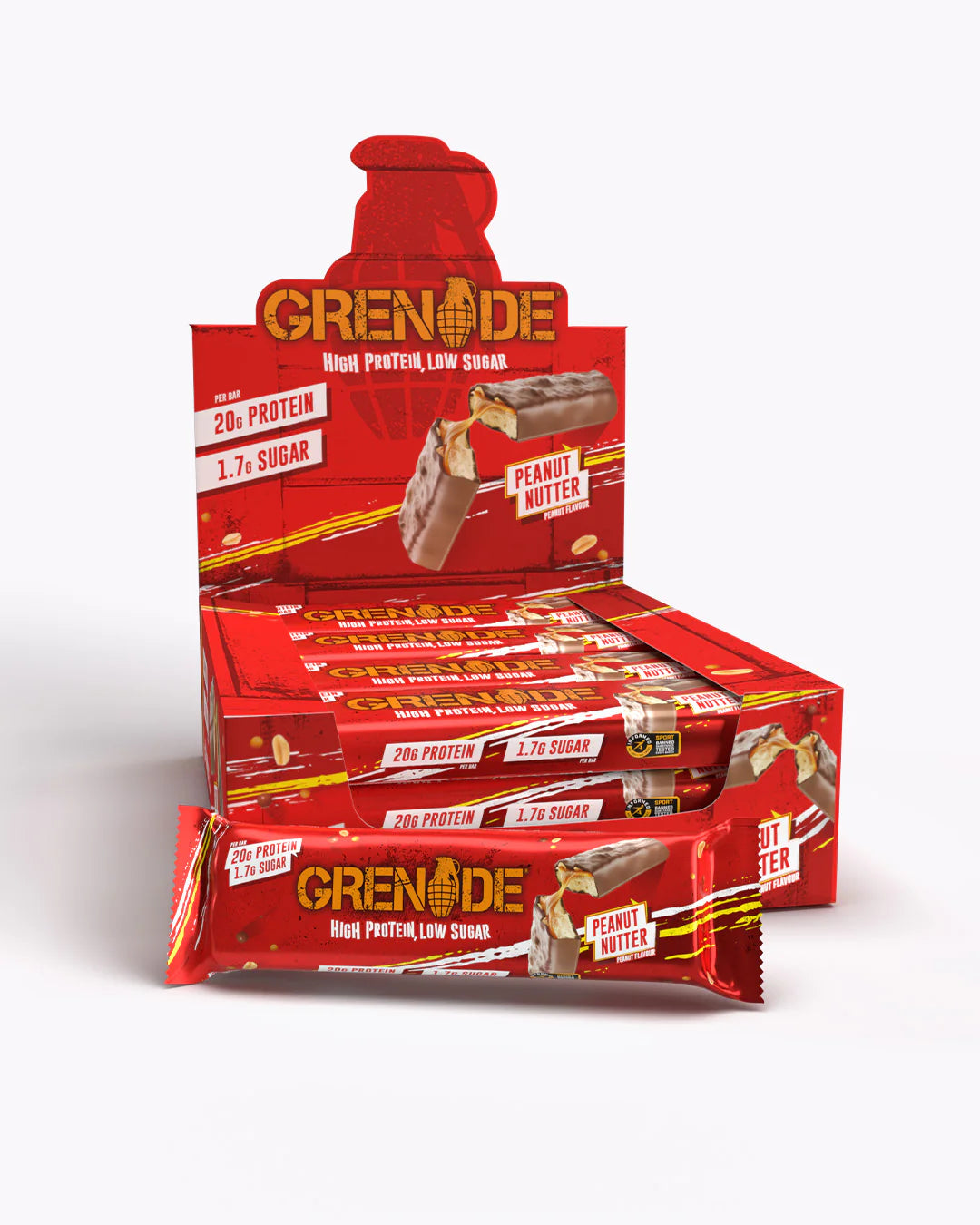 Grenade Protein Bar 12x60g - Peanut Nutter