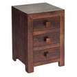 Toko Dark Mango 3 Drawer Bedside - Lacona Home 