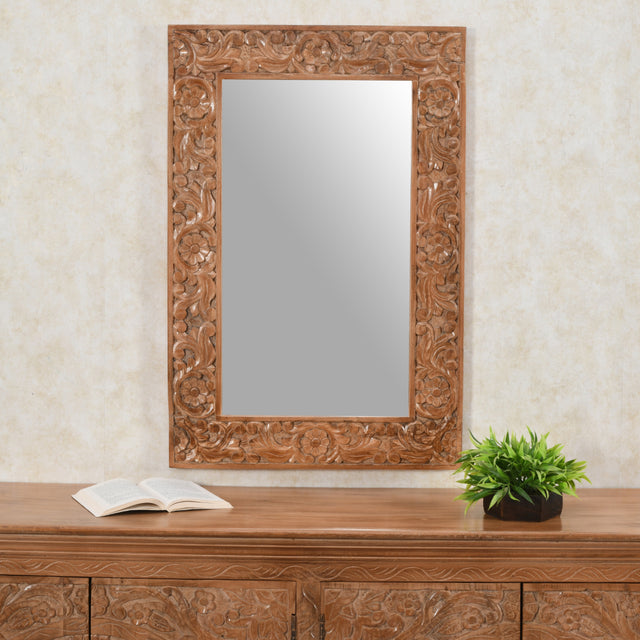 Artwork Mango Wood Mirror - Lacona Home 