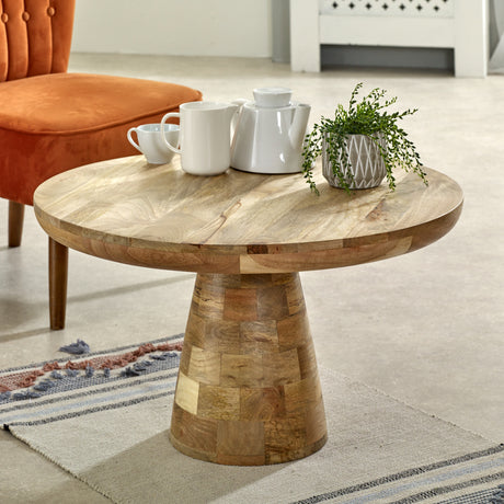 Surrey Solid Wood Coffee Table Mushroom Style - Lacona Home 