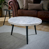 Opal Coffee Table With Marble Top And Metal Legs - Lacona Home 