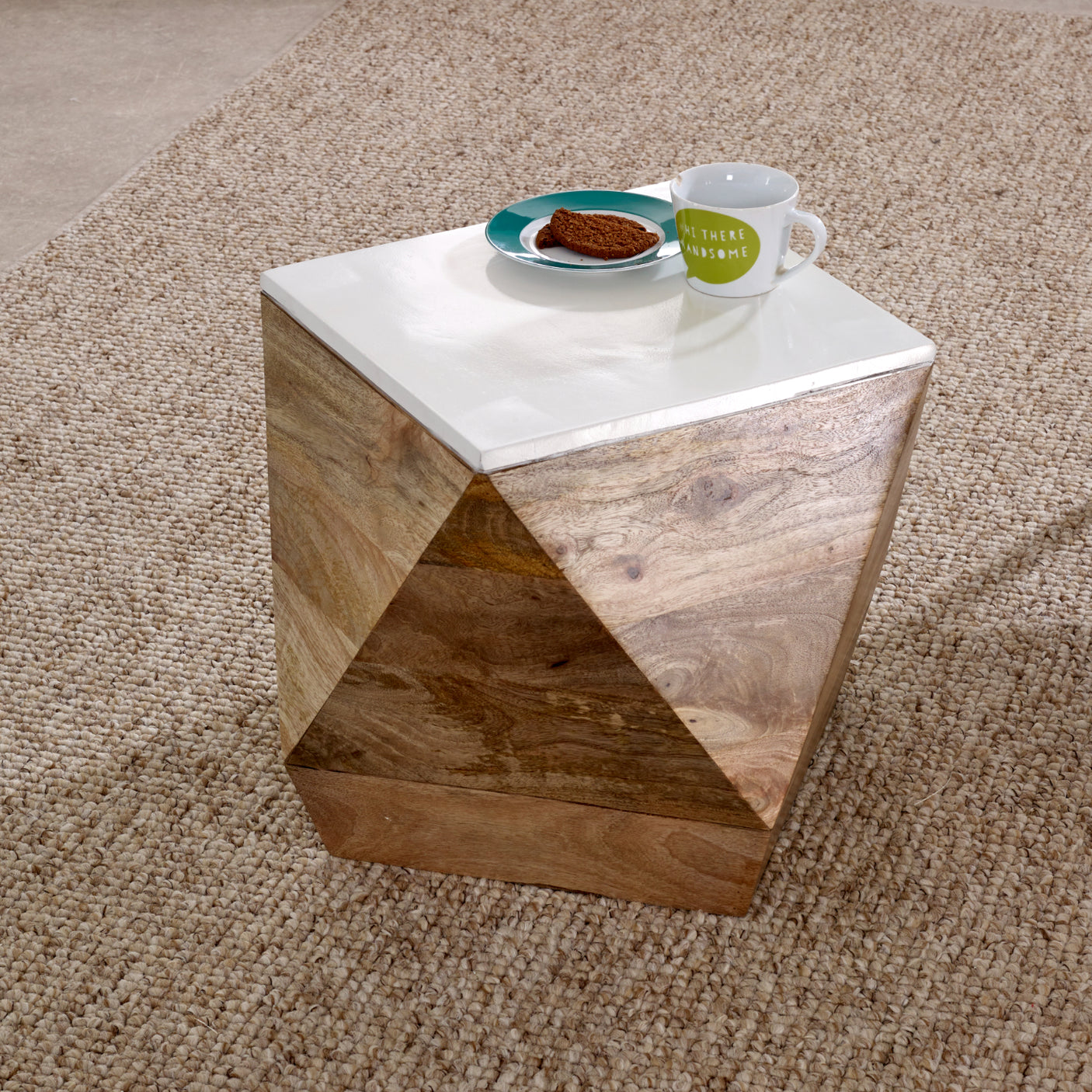 Alfie Side Table Solid Mango Wood - Lacona Home 