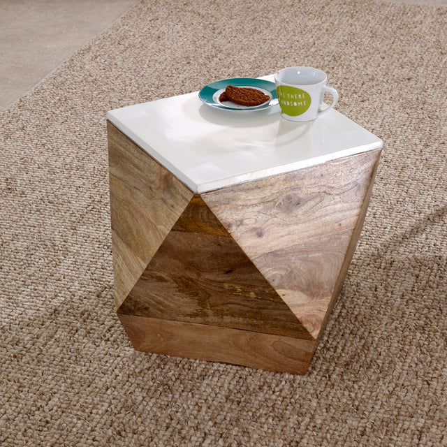 Alfie Side Table Solid Mango Wood - Lacona Home 