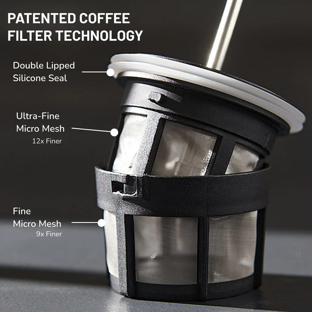 ESPRO P0 Ultralight Travel Coffee Press - Black (16oz / 473ml)