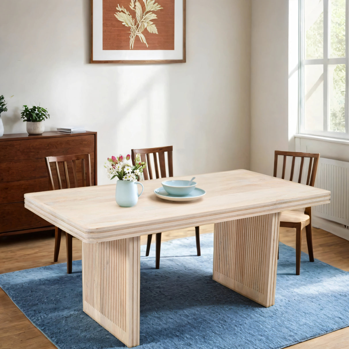 Hudson Carved Mango Wood Dining Table - Lacona Home 