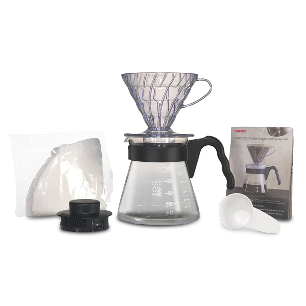 Hario V60 Coffee Dripper and Server Set (Size 02)