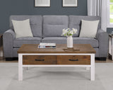 Splash of White - Coffee Table With Four Drawers