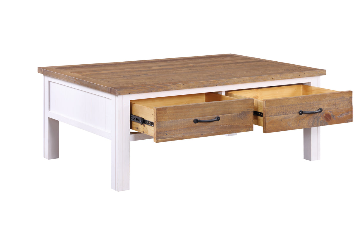 Splash of White - Coffee Table With Four Drawers