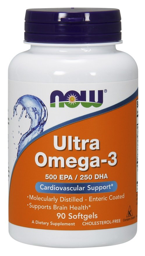 NOW Foods Ultra Omega-3, 500 EPA / 250 DHA - 90 Softgels