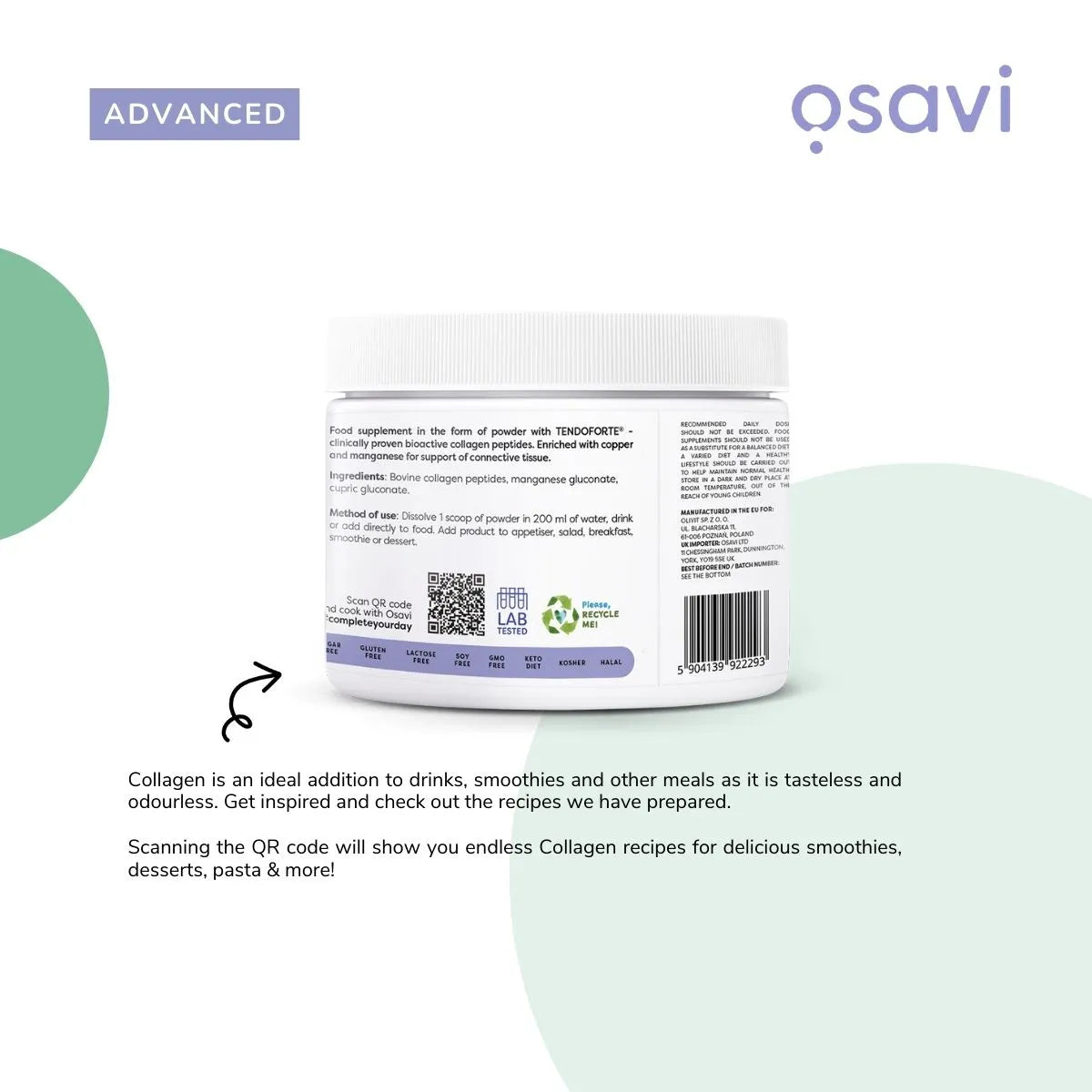 Osavi Collagen Peptides - Tendons & Ligaments – 150.9g