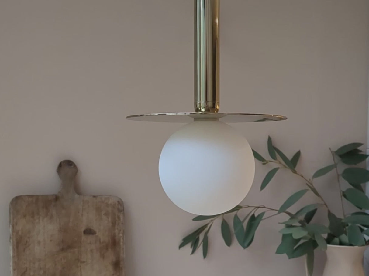 houseof. Plate Pendant Ceiling Light in Brass