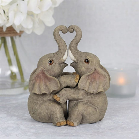 Elephant Embrace Elephant Couple Ornament - Lacona Home 