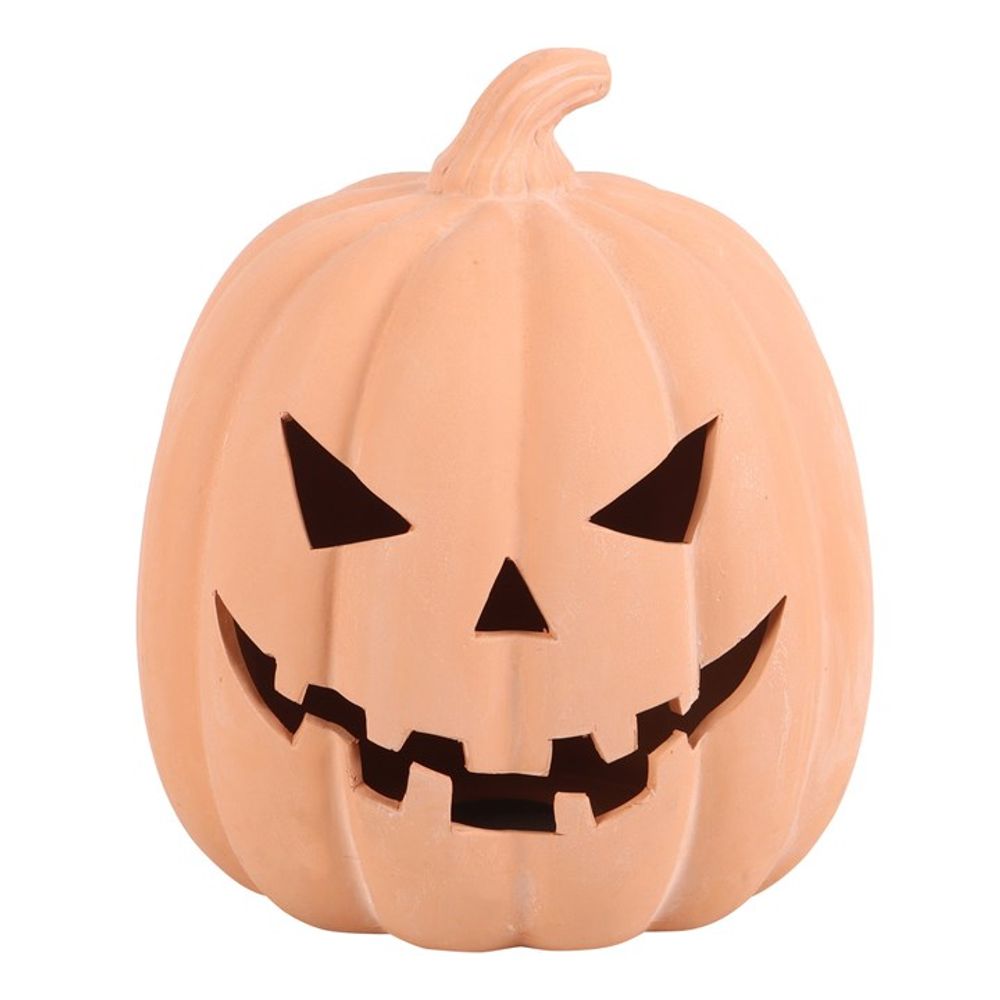 22cm Terracotta Pumpkin Ornament - Lacona Home 