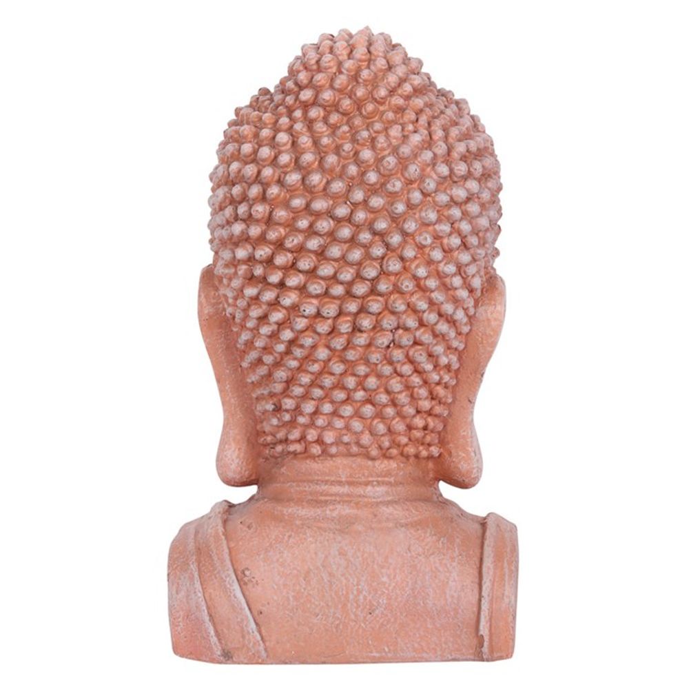 41cm Terracotta Effect Buddha Head Ornament - Lacona Home 